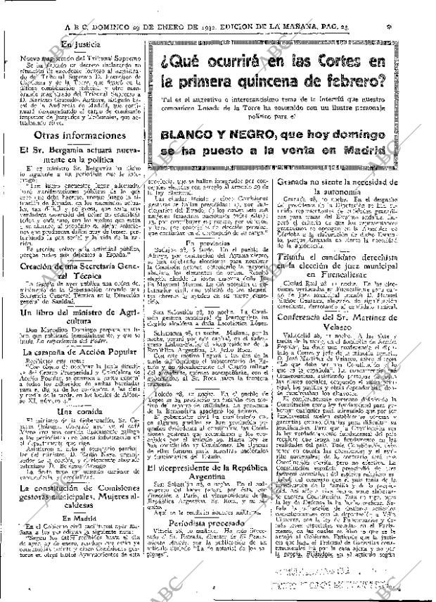 ABC MADRID 29-01-1933 página 23