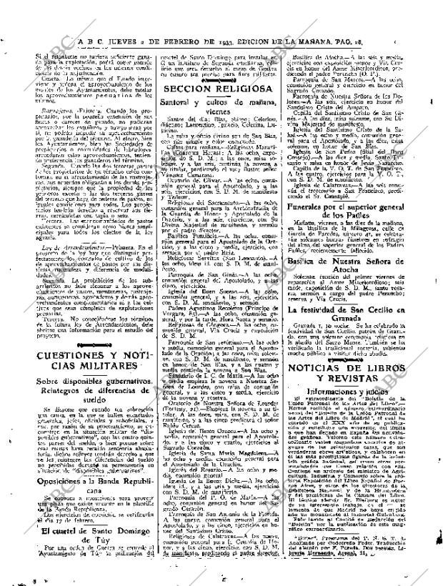 ABC MADRID 02-02-1933 página 28