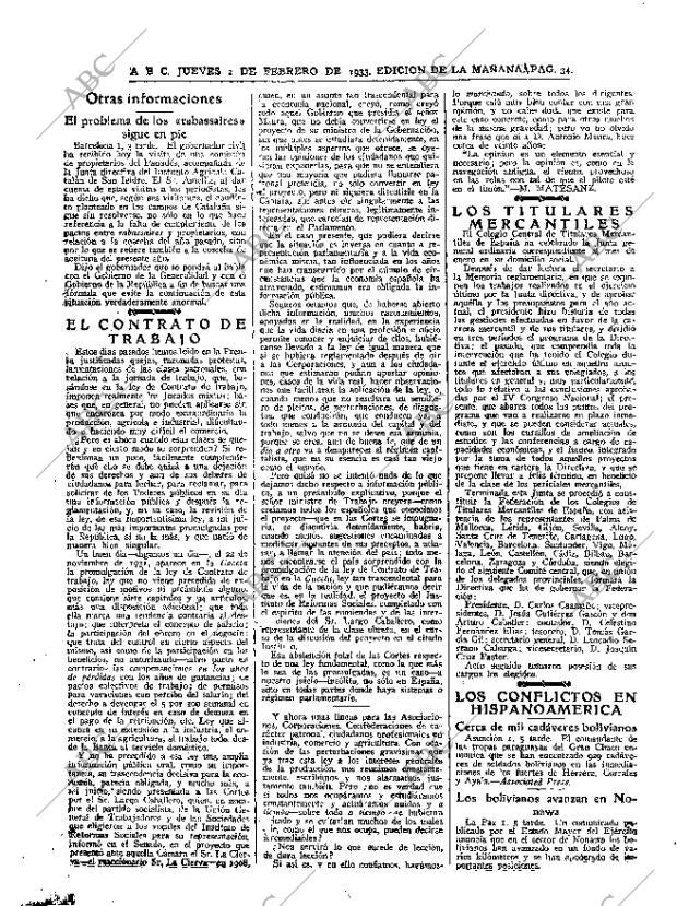 ABC MADRID 02-02-1933 página 34
