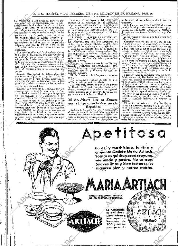 ABC MADRID 07-02-1933 página 26
