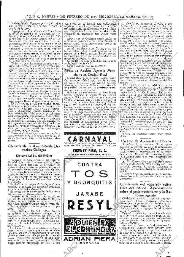 ABC MADRID 07-02-1933 página 27