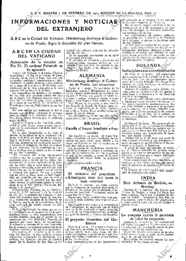 ABC MADRID 07-02-1933 página 33