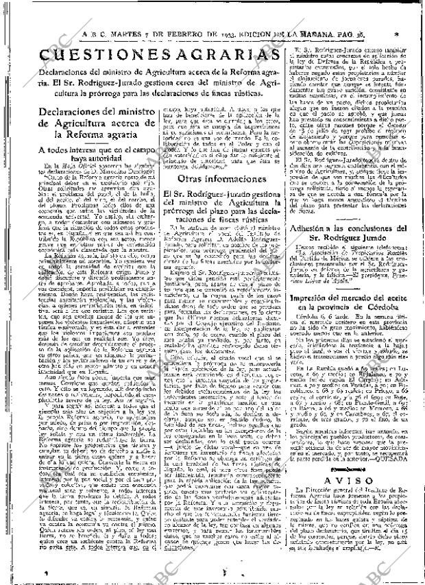 ABC MADRID 07-02-1933 página 36