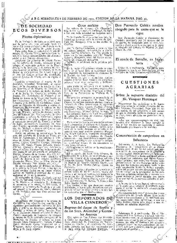 ABC MADRID 08-02-1933 página 30