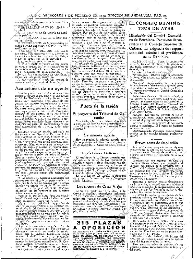 ABC SEVILLA 08-02-1933 página 23