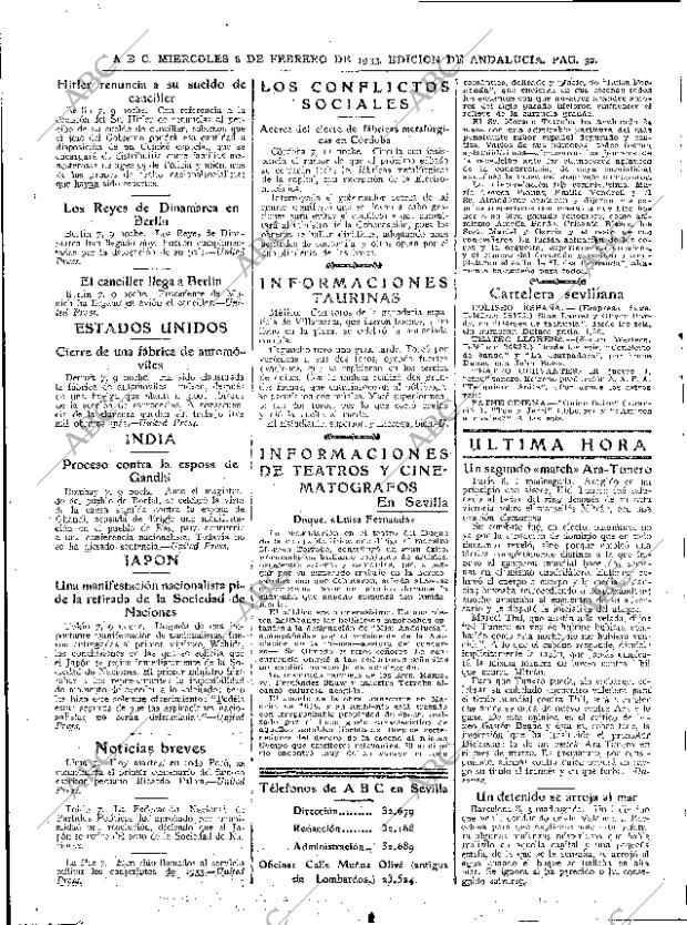 ABC SEVILLA 08-02-1933 página 32