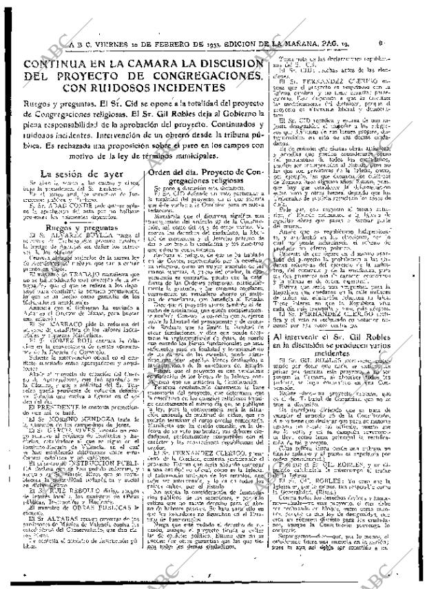 ABC MADRID 10-02-1933 página 19
