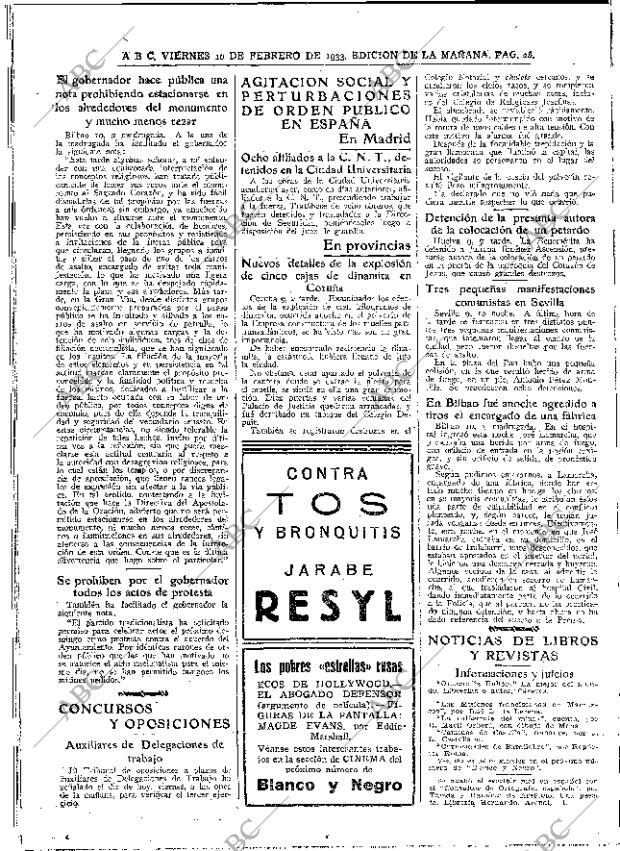 ABC MADRID 10-02-1933 página 28