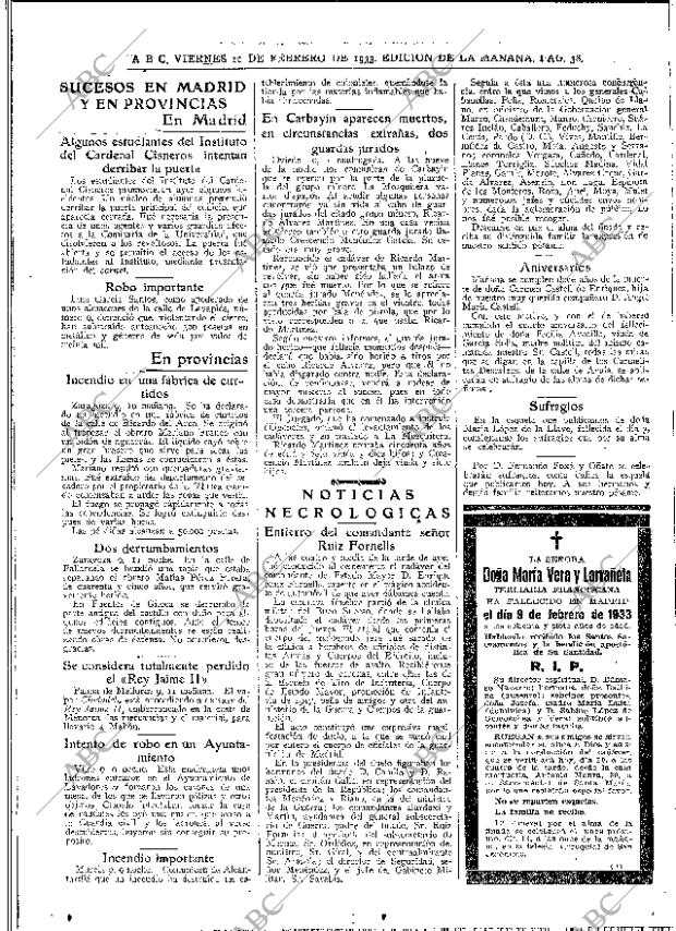 ABC MADRID 10-02-1933 página 38