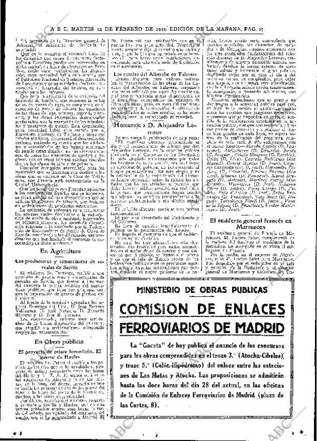 ABC MADRID 14-02-1933 página 17