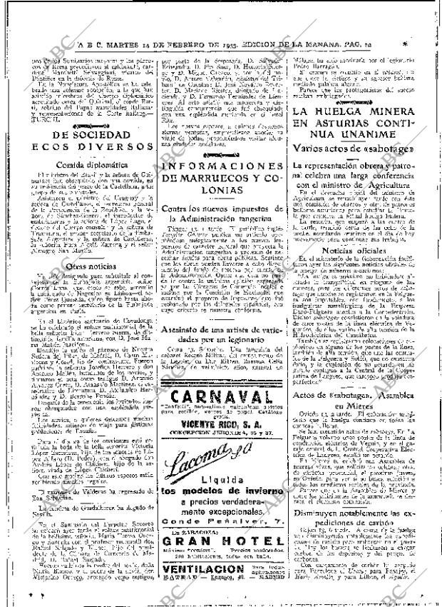 ABC MADRID 14-02-1933 página 22
