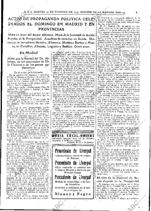 ABC MADRID 14-02-1933 página 25
