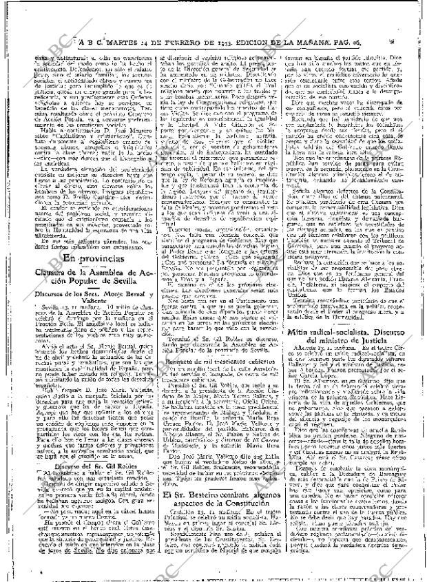 ABC MADRID 14-02-1933 página 26