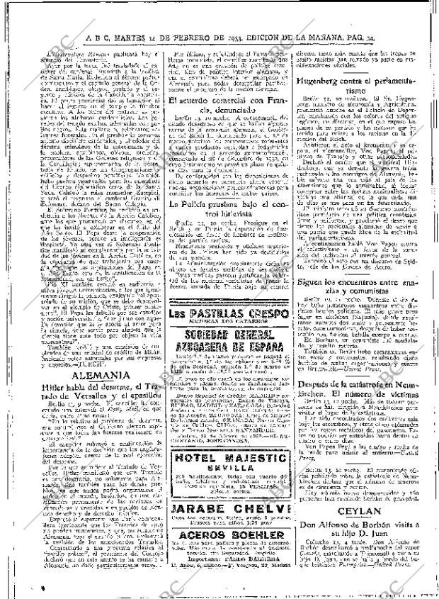 ABC MADRID 14-02-1933 página 34