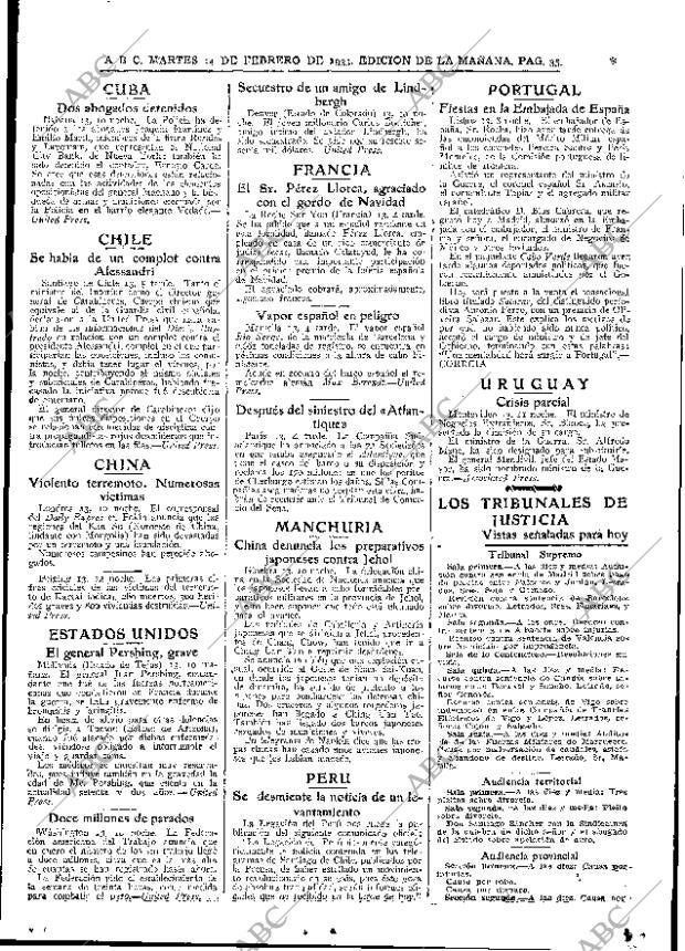 ABC MADRID 14-02-1933 página 35