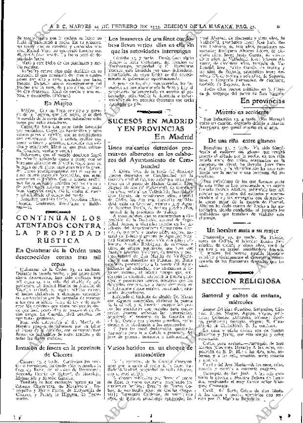ABC MADRID 14-02-1933 página 41