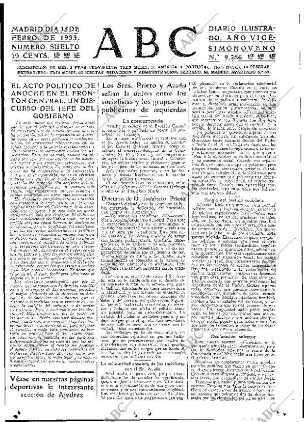 ABC MADRID 15-02-1933 página 15