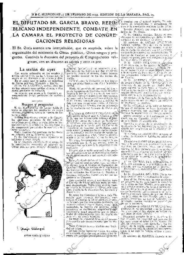ABC MADRID 15-02-1933 página 25