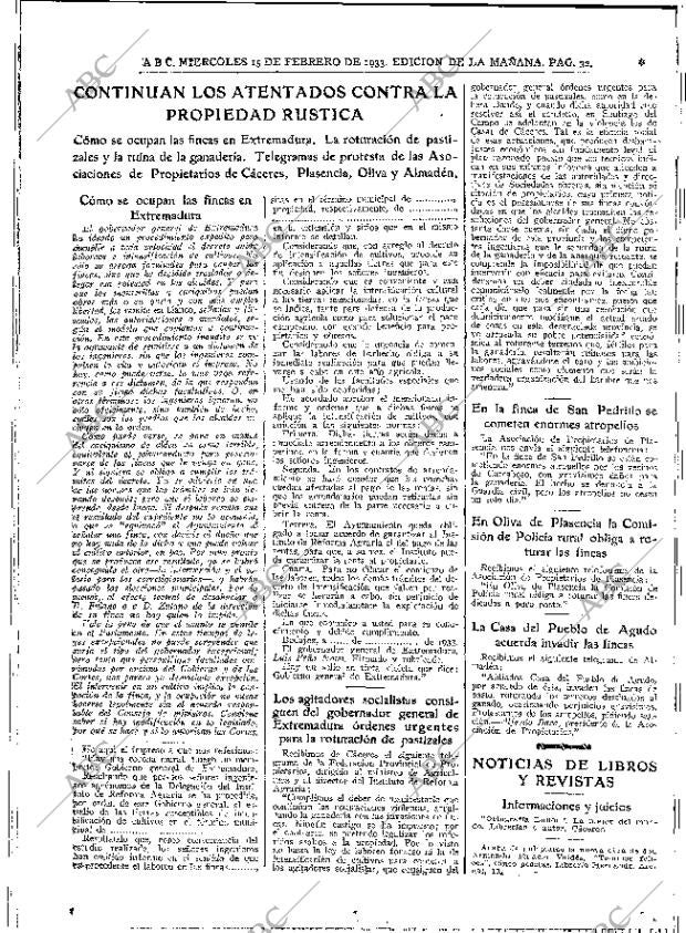 ABC MADRID 15-02-1933 página 32