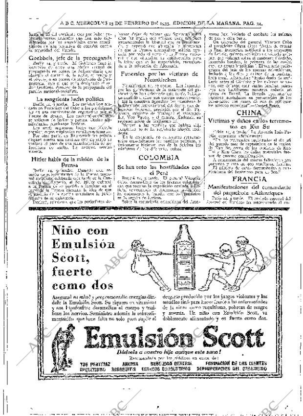 ABC MADRID 15-02-1933 página 34