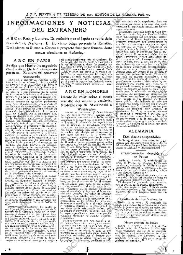 ABC MADRID 16-02-1933 página 37