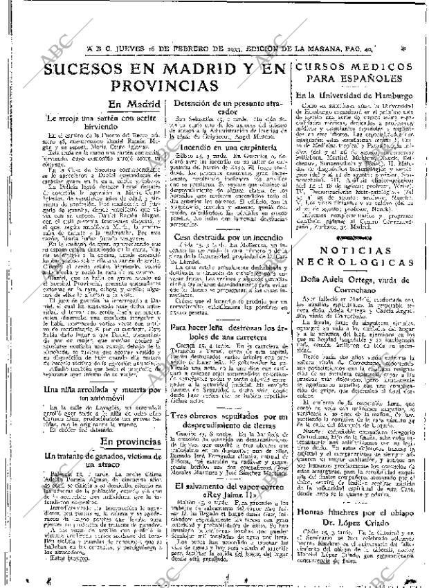 ABC MADRID 16-02-1933 página 40