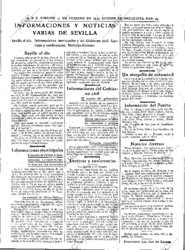 ABC SEVILLA 17-02-1933 página 25