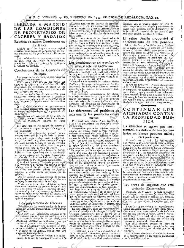 ABC SEVILLA 17-02-1933 página 26