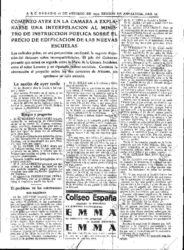 ABC SEVILLA 18-02-1933 página 19