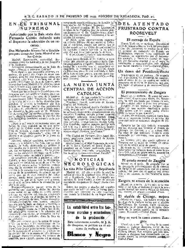 ABC SEVILLA 18-02-1933 página 21