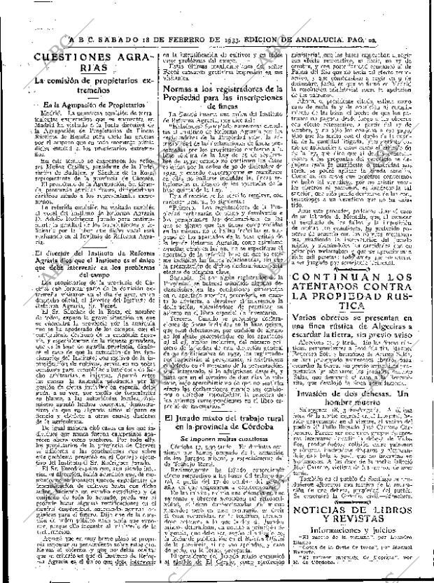 ABC SEVILLA 18-02-1933 página 22