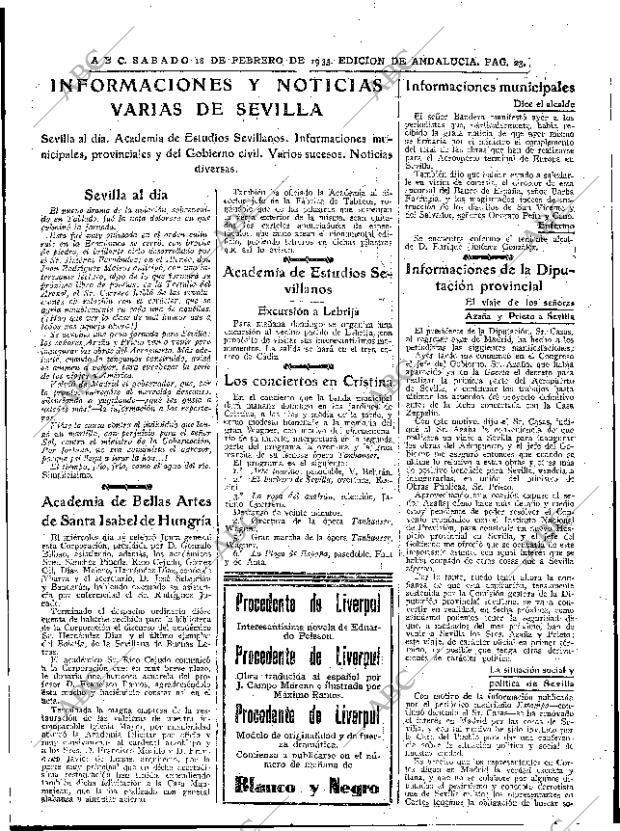 ABC SEVILLA 18-02-1933 página 23