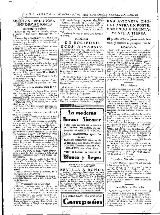 ABC SEVILLA 18-02-1933 página 28