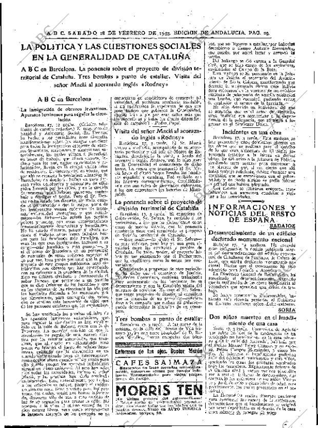 ABC SEVILLA 18-02-1933 página 29