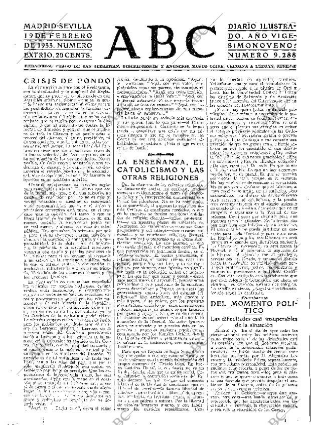 ABC SEVILLA 19-02-1933 página 21