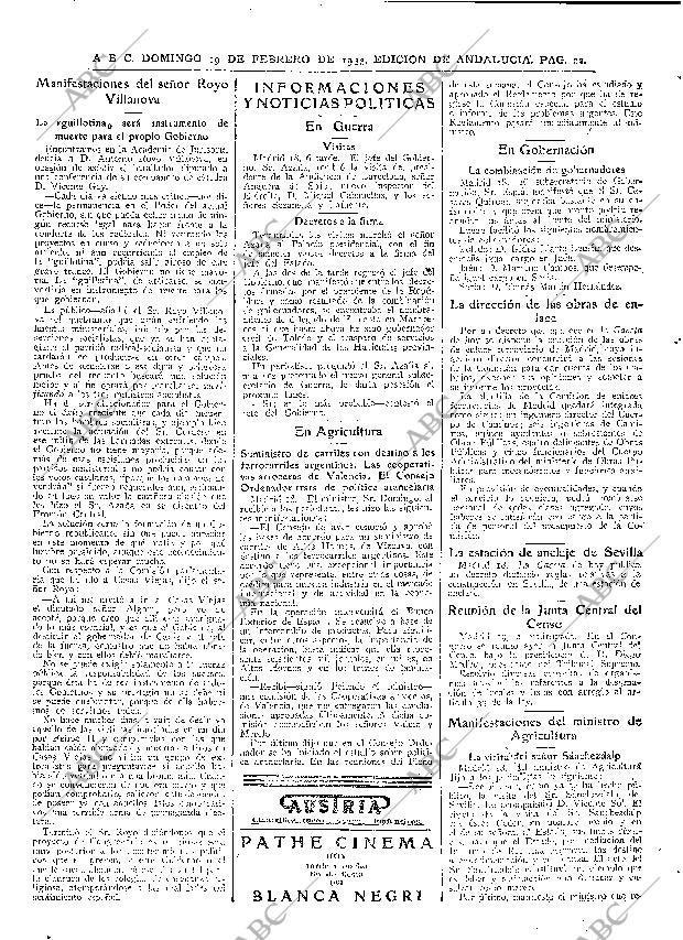 ABC SEVILLA 19-02-1933 página 22