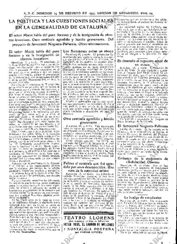 ABC SEVILLA 19-02-1933 página 25