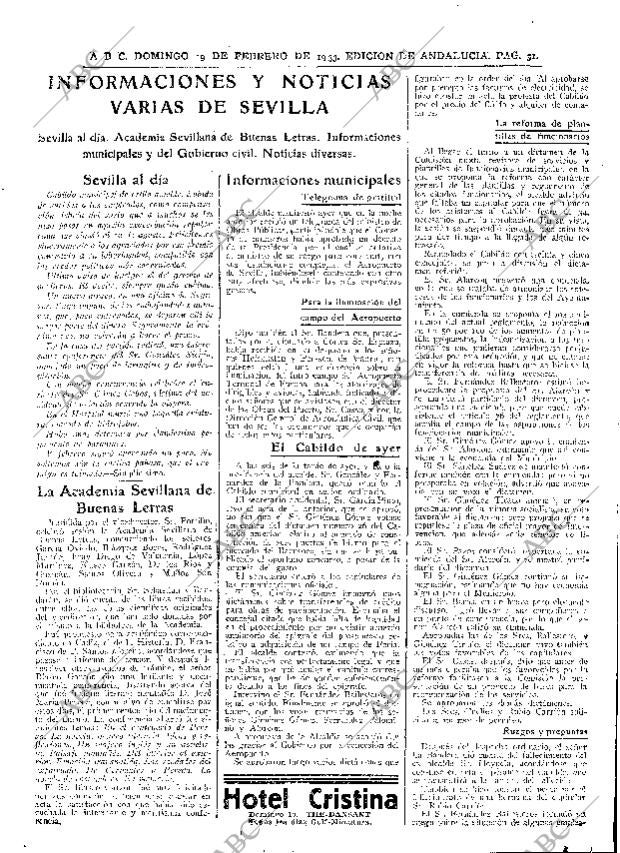 ABC SEVILLA 19-02-1933 página 31