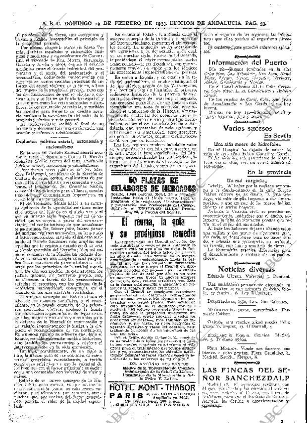 ABC SEVILLA 19-02-1933 página 33