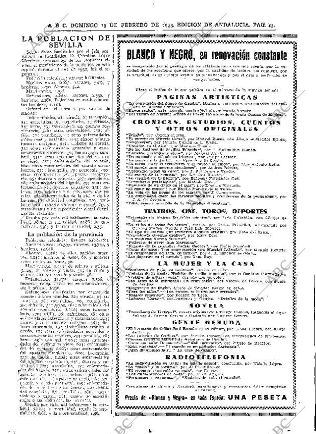 ABC SEVILLA 19-02-1933 página 43