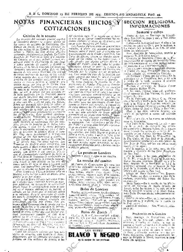 ABC SEVILLA 19-02-1933 página 45