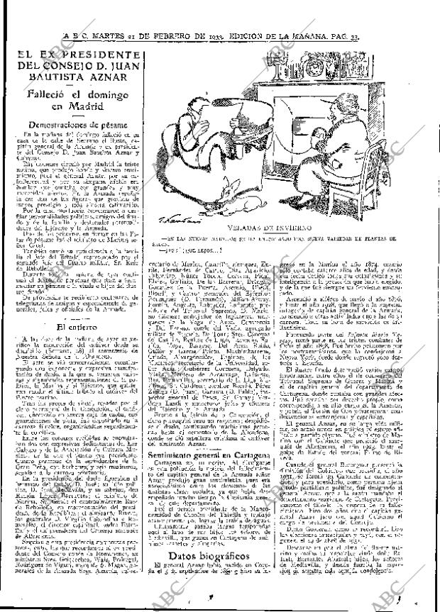 ABC MADRID 21-02-1933 página 33