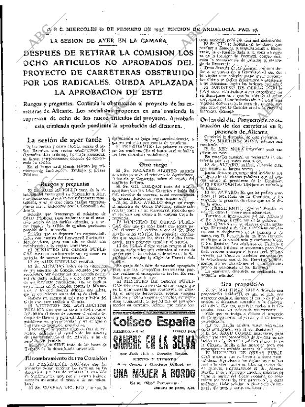 ABC SEVILLA 22-02-1933 página 27
