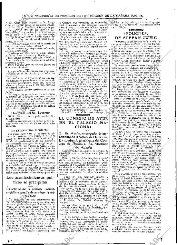 ABC MADRID 24-02-1933 página 17