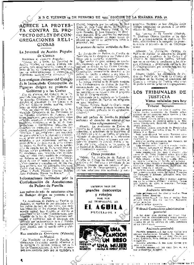 ABC MADRID 24-02-1933 página 30