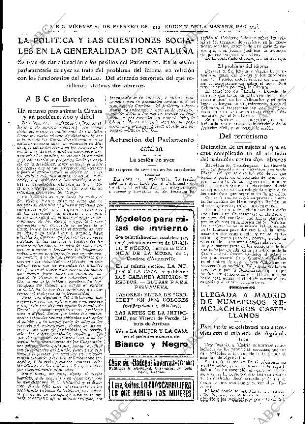 ABC MADRID 24-02-1933 página 31