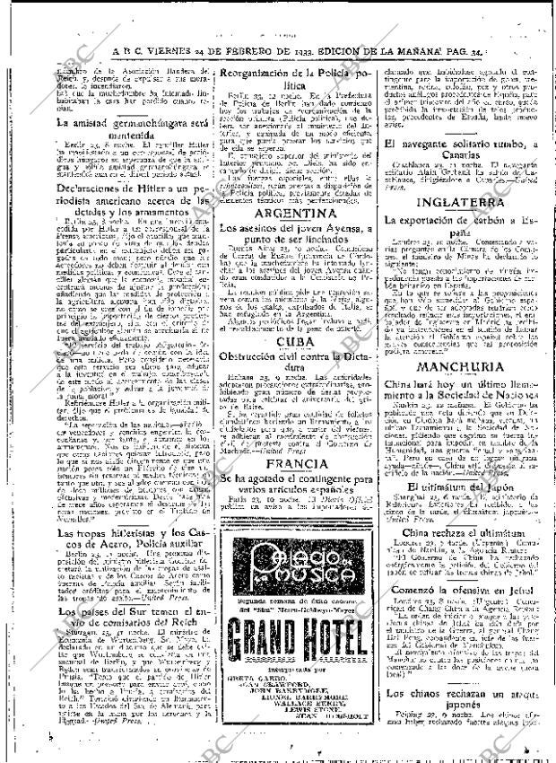 ABC MADRID 24-02-1933 página 34