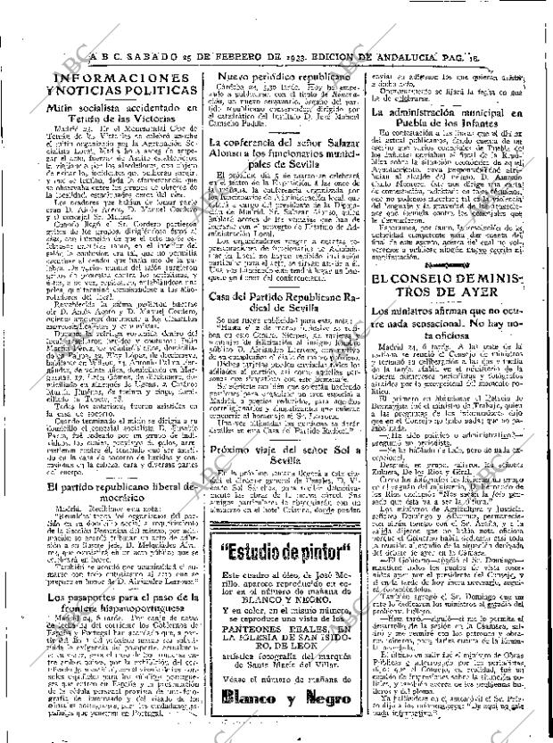 ABC SEVILLA 25-02-1933 página 18