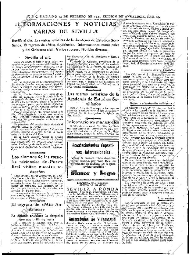 ABC SEVILLA 25-02-1933 página 25