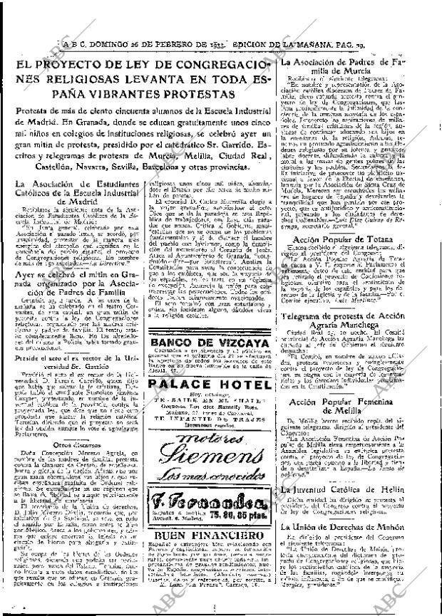 ABC MADRID 26-02-1933 página 29